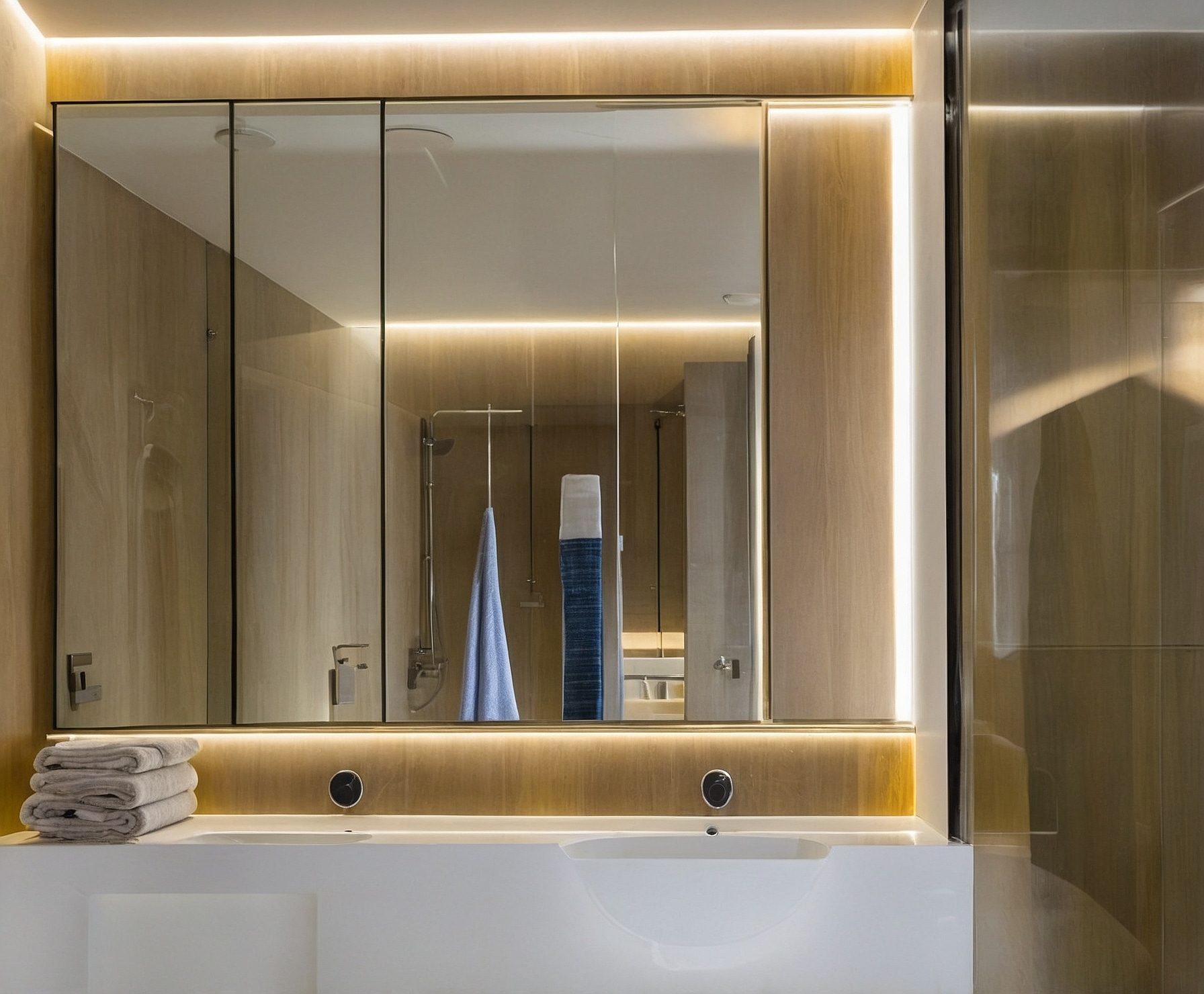 Instalación de mamparas de vidrio modernas.